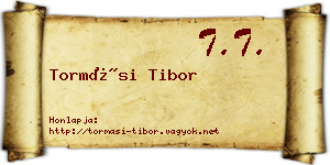 Tormási Tibor névjegykártya